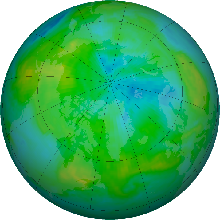 Arctic ozone map for 04 September 1998